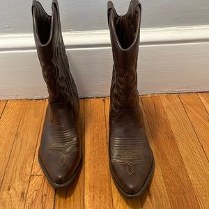 Brown cowboy boots